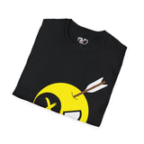 Distressed Smiley Tee - Face Arrow Graphic