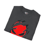 Skull Ripped Design T-Shirt — Red Torn Skull Graphic Tee
