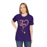 Love Heart Tee — Pink Sparkle Script Heart