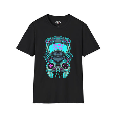 Gamer Skull T-Shirt — Retro Neon 'Game Over' Graphic Tee