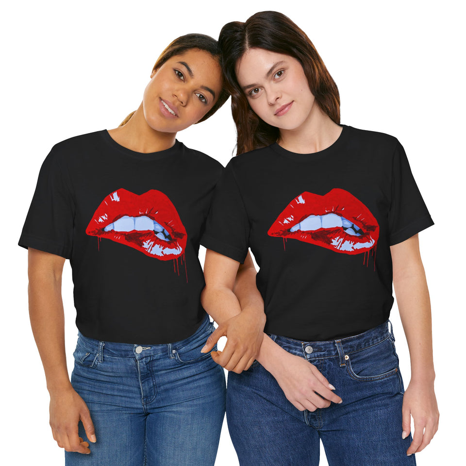 Graphic Tee — Red Dripping Lips Tee