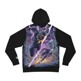 Black Panther Split Mask Hoodie — Vibrant Comic Art Pullover
