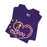 Love Heart Tee — Pink Sparkle Script Heart